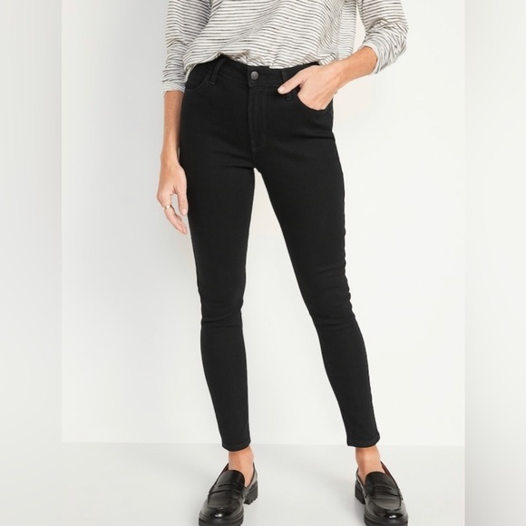 NWT! High-Waisted Wow Super-Skinny Black-Wash Ankle Jeans for Women - 6 LONG - Picture 1 of 9